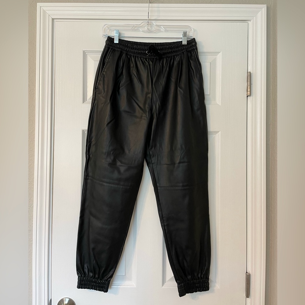 Zara Leather Joggers